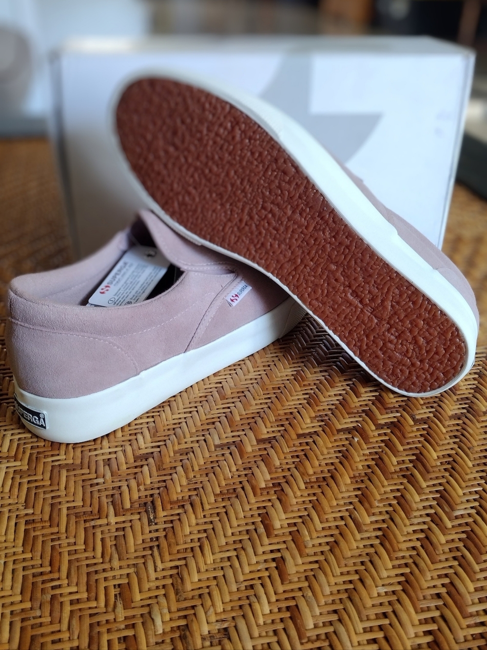 Superga 2306 Rose Suede Low Top Slip On Casual Shoes Sneakers - Picture 4 of 6
